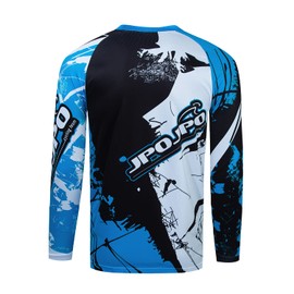 JPOJPO Men's Mountain Bike Jersey Long Sleeve MTB Off-Road Racing Downhill Motocross Shirts Quick Dry&Moisture-Wicking Tops