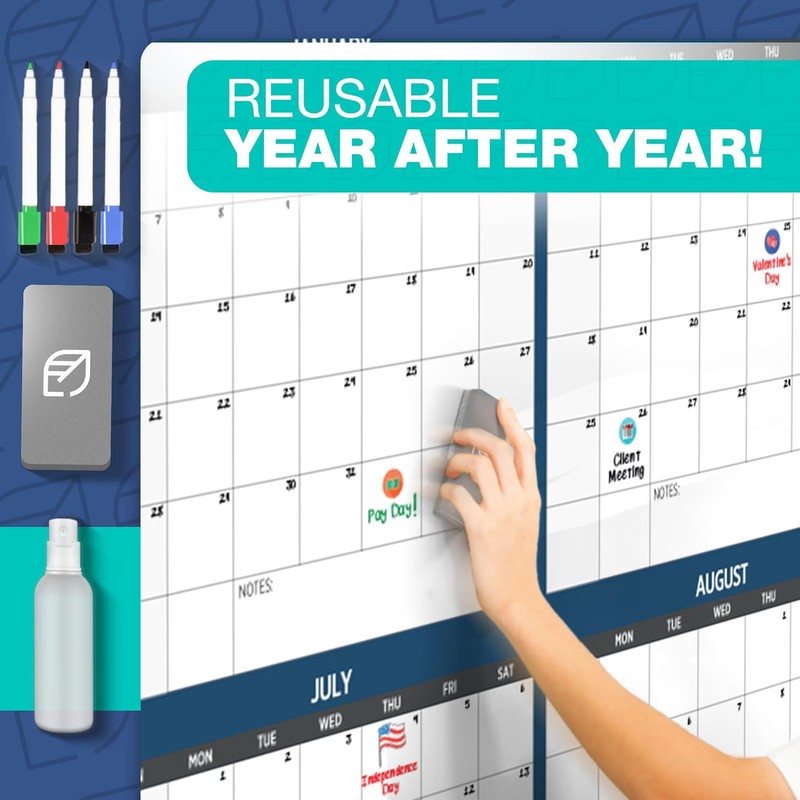 Extra Large Wall Calendar - 36" x 96" - Full