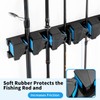 Warome Vertical Fishing Pole Holders for Garage, Garage Door Fishing