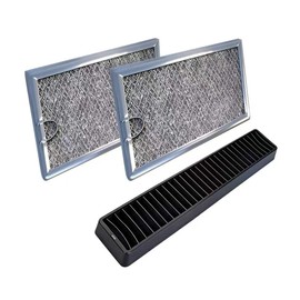 3 Pack Microwave Filter Set Microwave Oven Grease & Charcoal Filters Replacement Part Compatible with GE JVM7195SK6SS PNM9216SK5SS JVM7195EK5ES JNM7196DK5BB JVM7195DK5WW JNM7196SK6SS