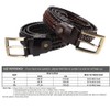 Earnda Men's Genuine Leather Braided Belt Buckle Fashion Woven Brown