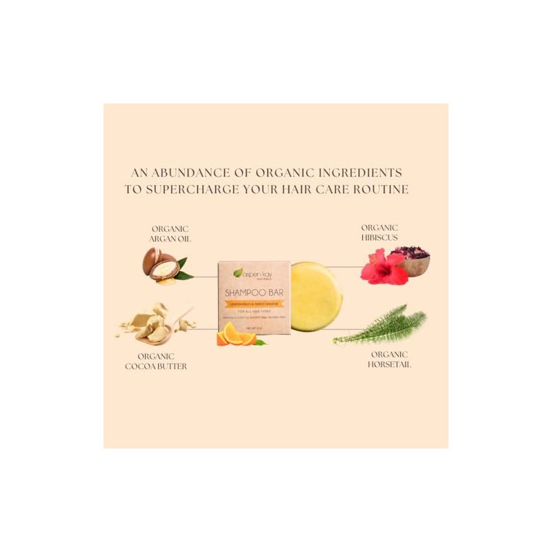 Solid Shampoo Bar, Made With Natural & Organic Ingredients, All