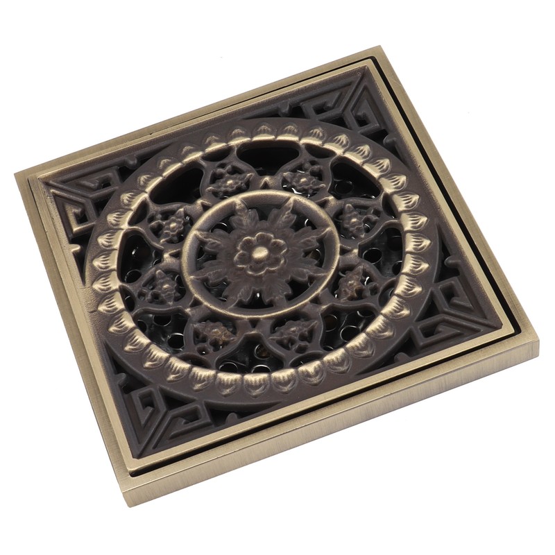Floor Drain European Style Antique Bathroom Copper Drain Set for