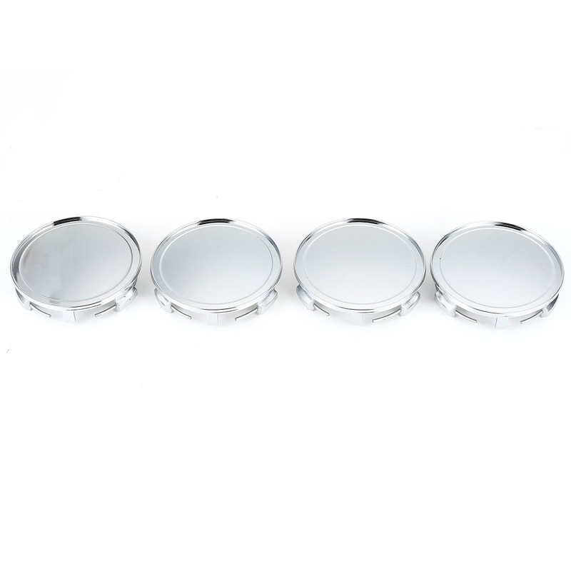 C-FUNN 4pcs 75mm/69mm Silver Car Wheel Hub Cap Cover For