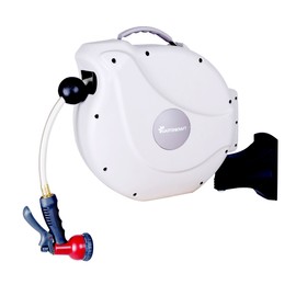 GartenKraft Retractable Garden Hose Reel, 1/2" 100'