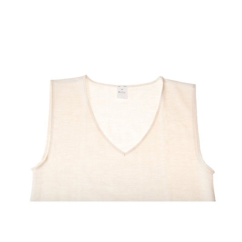 HOCOSA Organic Merino Wool Sleeveless Undershirt for Women, Size 38/US