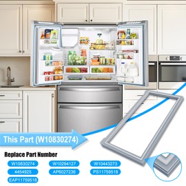 [2 PACK] UPGRADED W10830274 Refrigerator Door Gasket Compatible with Whirlpool Door Gasket Replacement W10443273 KitchenAid Maytag Whirlpool Refrigerator Door Gasket Seal Fridge Seal Replacement