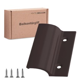 Ante bellum Balkontürgriff - Vielseitiger Aluminium Türgriff für Balkon-, Terrassen- und Fliegengittertüren, Terrassentür Griff incl. Schrauben, einfache Montage ohne Bohren (RAL 8019)
