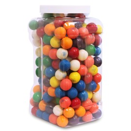 Sarah's Candy Factory 4.5 Lbs in Jar - Assorted 1 Inch Gumballs in Jar - 24 mm
