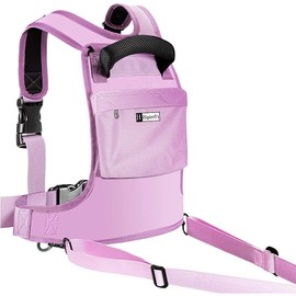 HipierFx Ski and Snowboard Harness Trainer Backpack for Kids Beginners Speed Control Ski Straps (Pink Lightweight)