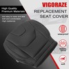 Vigoraze Front Driver Side Replacement Leather Bottom Seat Cover Black