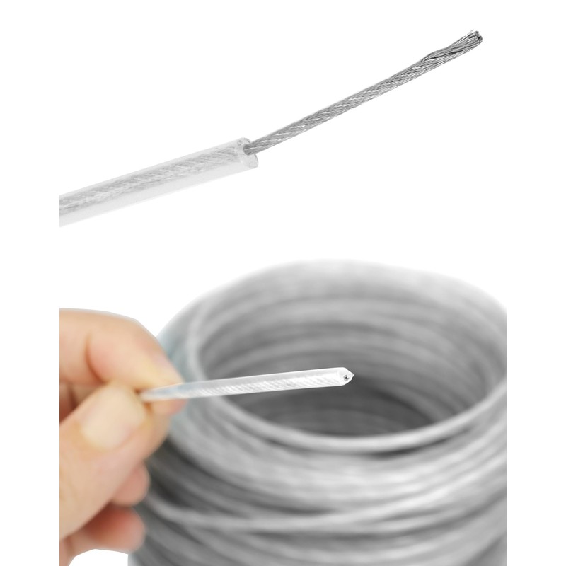 QWORK® Brush Cutter Thread, Steel Wire Trimmer Line 3 mm