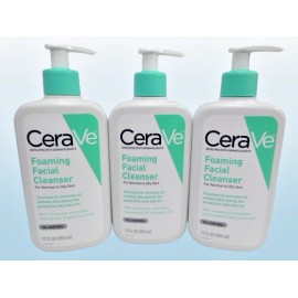 CERAVE FOAMING FACIAL CLEANSER FOR NORMAL TO OILY SKIN 12 OZ NWOB 3PCS