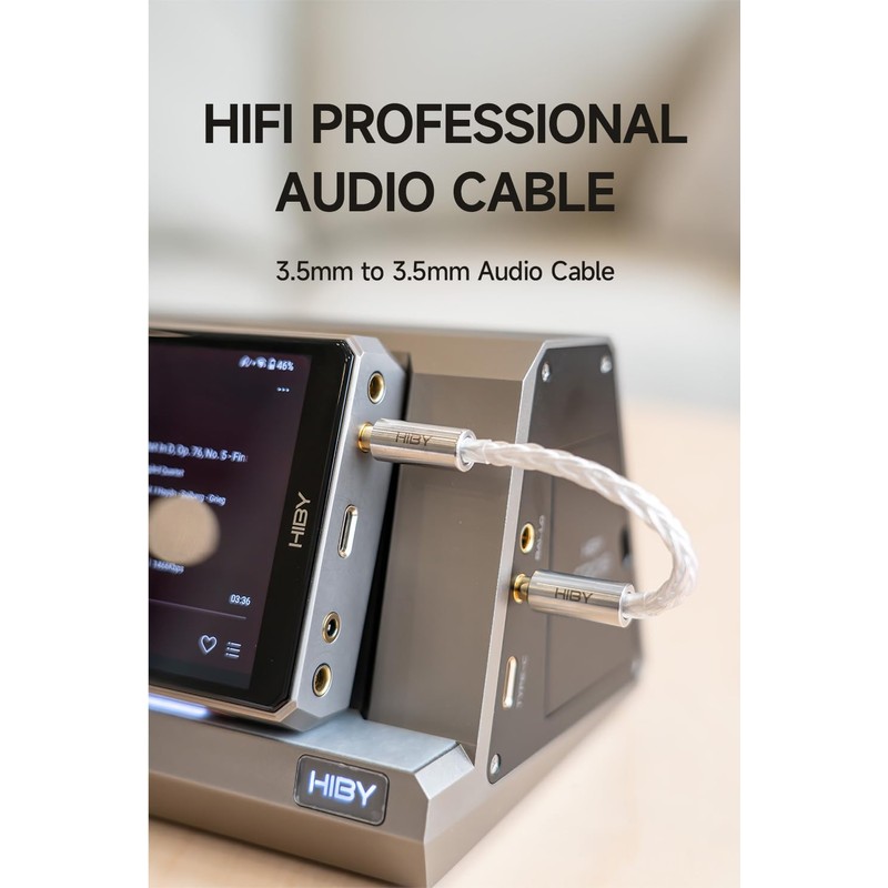 HiBy Aux Audio Cable 3.5mm to 3.5mm HiFi Professional Audio