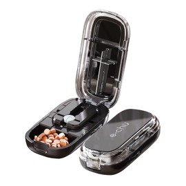 Pill Cutter, Pill Cutter, 4 Section, Pill Cutter for Small and Micro Pills, 2025 New Portable Daily Pill Box with Centering Device, Adjustable Small and Micro Pill Cutter, Precise Pill Alignment