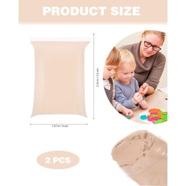 KEMUZ Set of 2 Children's Footprints Clay Kit, Footprints Newborn Set, Made of Clay, Mould Set, 3D Hand and Footprints Baby, Soft Clay, Ideal as a Gift for Birth