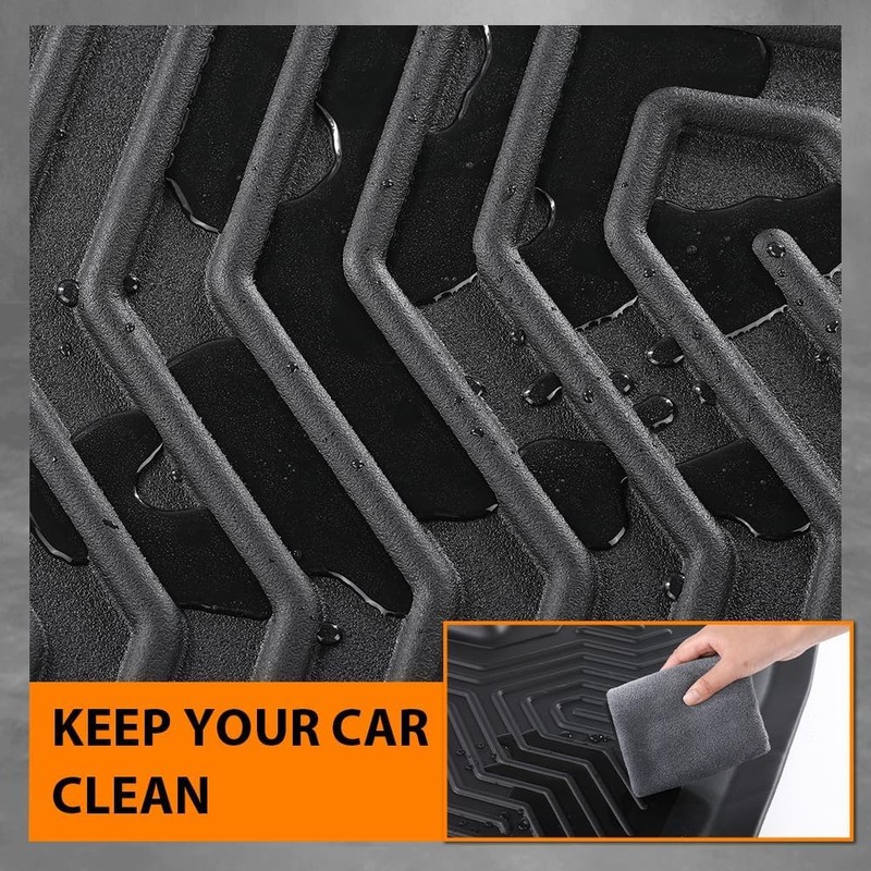 G-PLUS Floor Mats 3PCS, Fit for Ford F150 SuperCrew 2015-2025(Includes