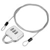 YOKIVE 1 Set 3 Digit Combination Padlock with Security Cables,
