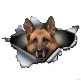 Car Stickers 18 cm German Shepherd Car Sticker German Shepherd Sticker Pet Dog Ripped Sticker Reflective Waterproof Sticker Bumper Rear Window Decor D2003#