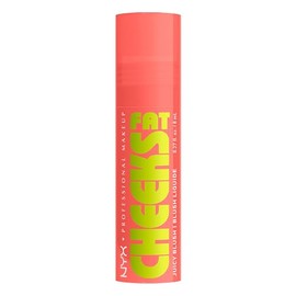 NYX Professional Makeup, Fat Cheeks Blush Tono Papaya Plump (coral), 8 ml - Rubor líquido con acabado natural y radiante. Infusionado con aceites de f