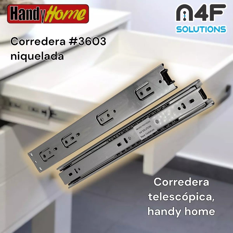 Handyhome Corredera Cajón Handy Home 35cm X 4.5cm 2paquetes 4pz