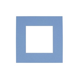 20x20 Mat Bevel Cut for 16x16 Photos - Acid Free Brittany Blue Precut Matboard - For Pictures, Photos, Framing - 4-ply Thickness