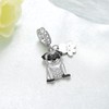 Feijiesi Pug Charm 925 Sterling Silver Dog Charm Cute Pug