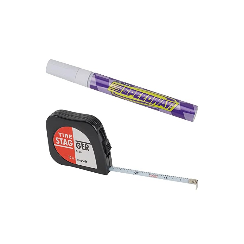 10 ft. Tire Stagger Tape & White Tire Marking Stick