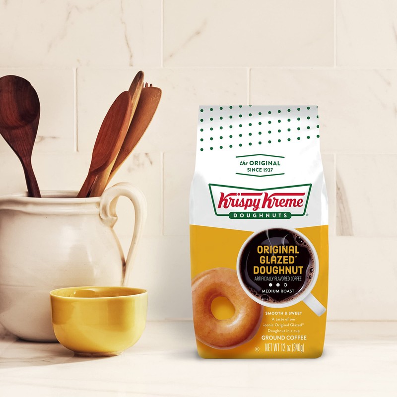Krispy Kreme Doughnuts Original Glazed Donut Ground Coffee, Bagged 12oz
