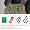 TOPTACPRO Tactical Glow Stick Pouch Chemlight Pen Holder Flashlight Battery