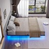 Hasuit Floating Bed Frame California King Size with LED Lights,