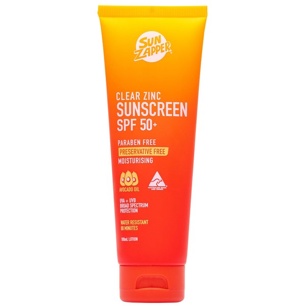 Sun Zapper Clear Zinc Mineral Sun Cream - SPF50+ Zinc Sunscreen Made in Australia