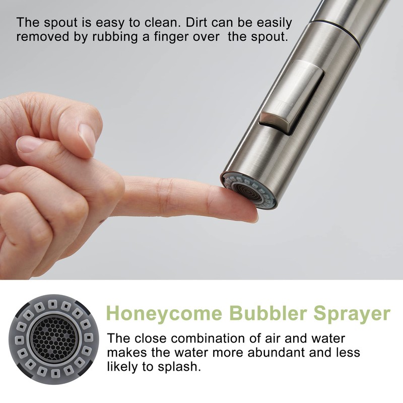 Tohlar Pull Down Kitchen Faucet Spray Head Replacement, 2 Function