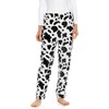 Leveret Fleece Womens Sleep Pants Black Cow Large