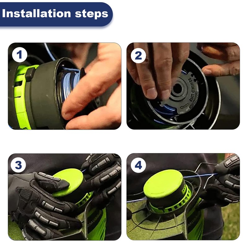 Odashen 6 Pack Grass Trimmer Spool Replacement for Parkside Cordless