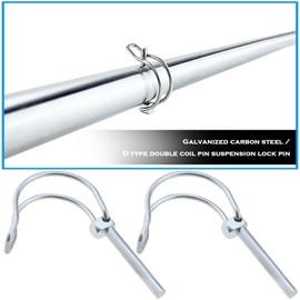 VGOL 15PCS Folding Cotter Pins 6 x 45 mm D Shape Locking Pin Galvanised Carbon Steel Pipe Tube Linch Lynch Pin for Lawn Garden Farm Truck Car Trailer Tractor