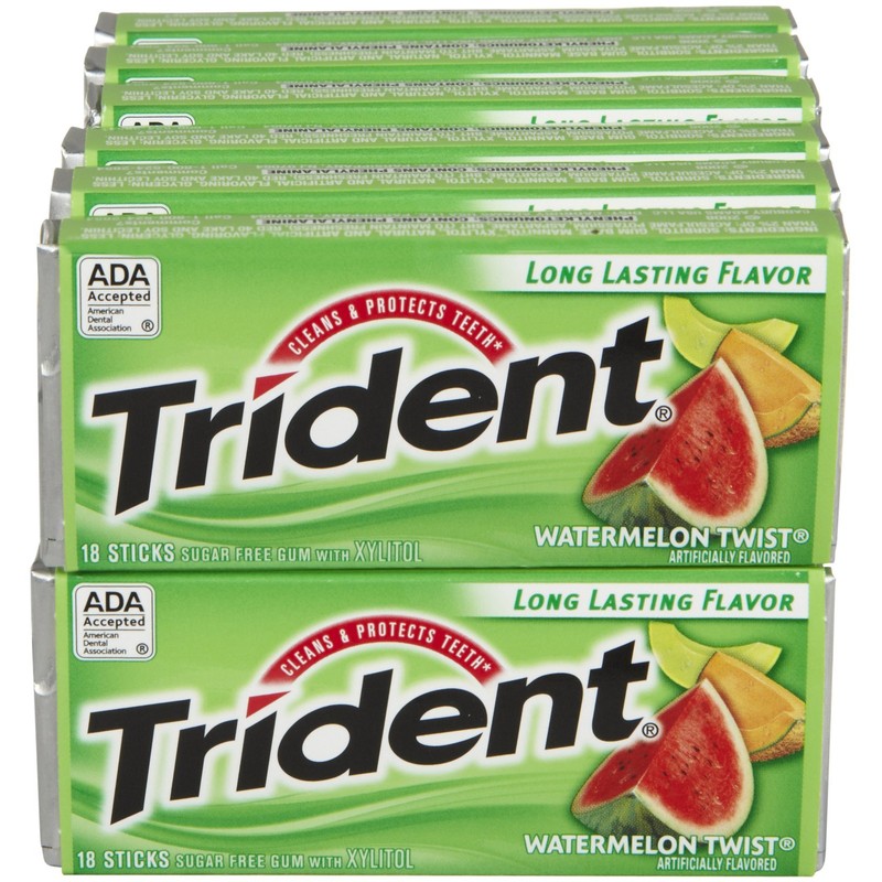 Trident Sugar Free Gum Watermelon Twist , 18 Count