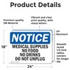 (2 Pack) Medical Supplies No Food Or Drinks Do Not