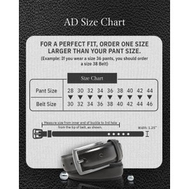 Genuine Leather Dress Belts For Men - Mens Belt For Suits, Jeans, Uniform Black Belt - Designed in the USA