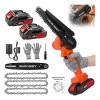 Mini Motosierra Electrica Inalambrica Mano Portatil 6 Inch Color Naranja