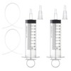 2pcs 100ml Large Plastic Syringe with 2pcs 51.2in Handy Plastic