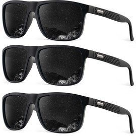 HENGOSEN Polarised Sunglasses Men Sports: Polarized Sunglasses Running Fishing Driving Sun Glasses with UV Protection 3 PACK