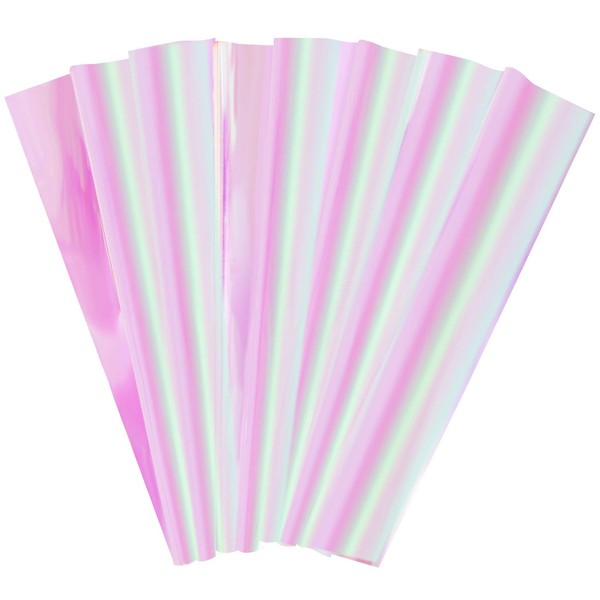 Bskifnn 20pcs Cellophane Wrap Paper Clear Rainbow Color for Birthday