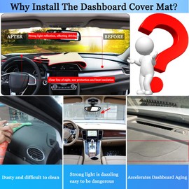 YOFAMO Dashboard Cover Dash Cover Mat Pad Carpet Custom Fit for Nissan Sentra 2013 2014 2015 2016 2017 2018 2019 Accessories Anti-Skid Center Console Protector Cover Mat(Red Edge)
