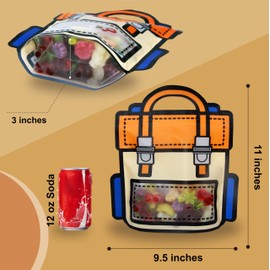 AOKELEON 10 Pcs Top-handle Party Goodie bags Treat Bags with Stand-up Bottom Reusable Ziplock Seal gift bags Favor Birthday bags 1 pcs Metallic Marker Pen