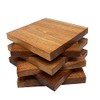 Angira Handicrafts Wooden Coaster Set of 6 Coaster Design Coffee