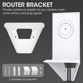 StarLink Mesh Router Halterung, ABS Wandhalterung für Stabilität und Schutz, kompatibel mit StarLink Mesh Router V2, inklusive Satellitenhalterungen Halterung und Montageset (Weiß)