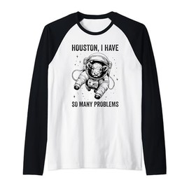 Cow Breeder Space - Houston Problem Belted Galloway Cattle Raglan Baseball Tee