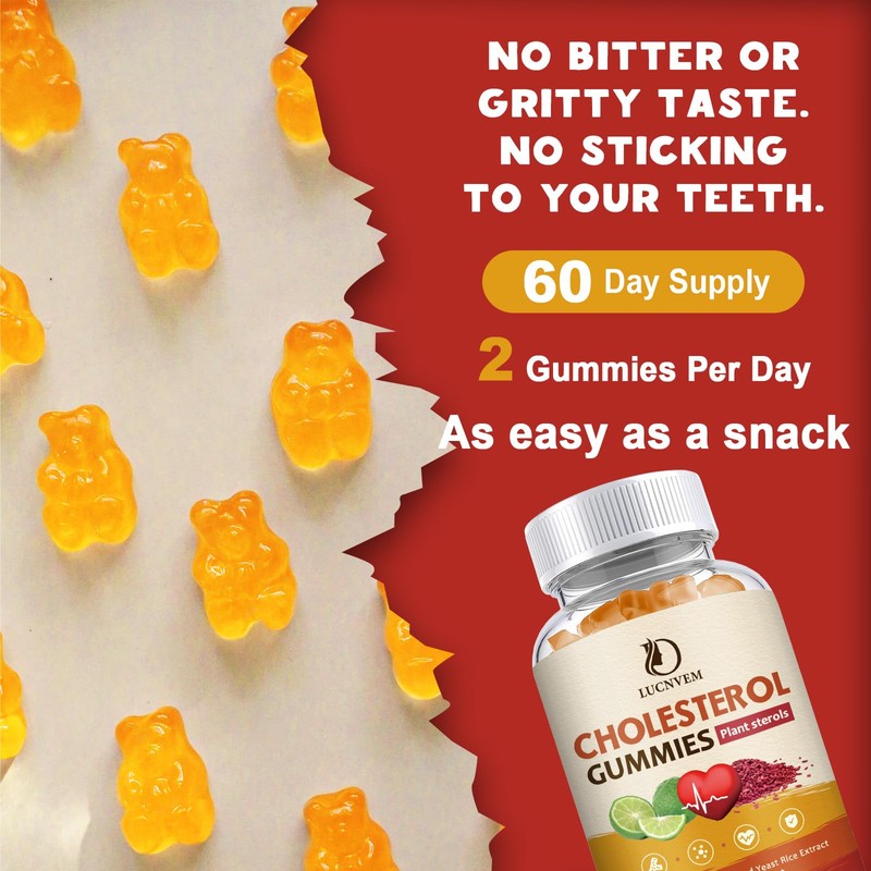 (2 Pack) Cholesterol Supplements Gummies for Cholesterol Healthy, Plant Sterols
