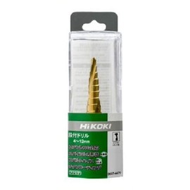 HiKOKI 0037-4479 Stepped Drill, For Drilling Various Metals, Expanding Holes, Deburring, Chamfering, For Wood Screws 0.1 - 0.5 inches (4 - 12 mm)
